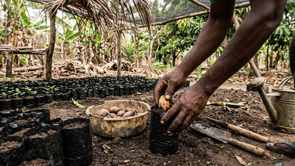 Preparação de sementes e substrato para mudas frutíferas